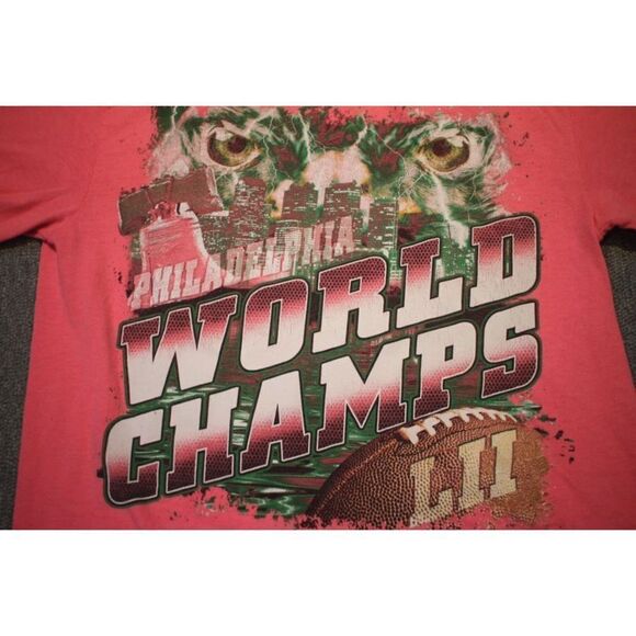 Philadelphia Eagles World Champs Pink T-Shirt - Size Small - Picture 2 of 4